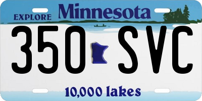 MN license plate 350SVC
