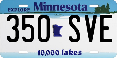 MN license plate 350SVE