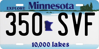 MN license plate 350SVF