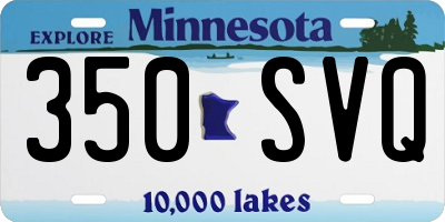 MN license plate 350SVQ