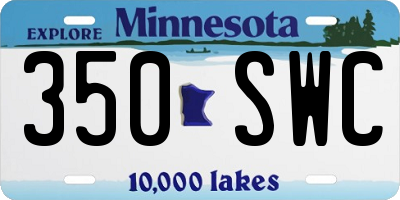 MN license plate 350SWC