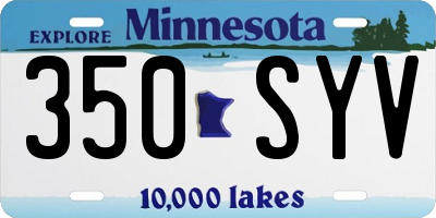 MN license plate 350SYV