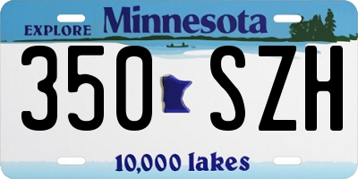 MN license plate 350SZH