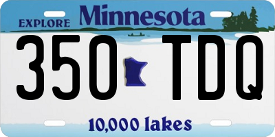 MN license plate 350TDQ
