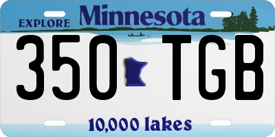 MN license plate 350TGB
