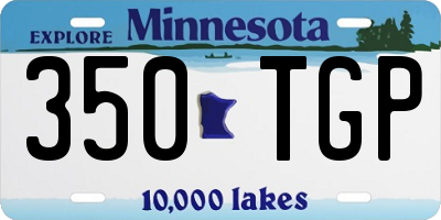 MN license plate 350TGP