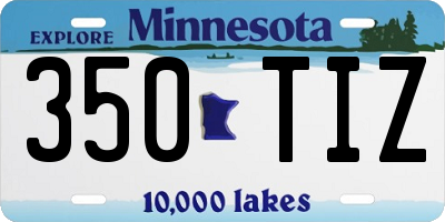 MN license plate 350TIZ