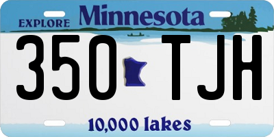 MN license plate 350TJH