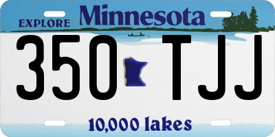 MN license plate 350TJJ