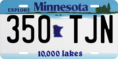 MN license plate 350TJN