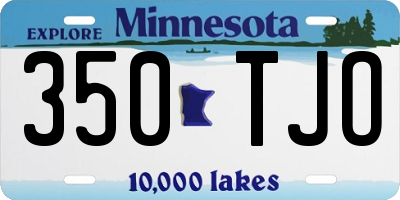 MN license plate 350TJO