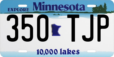 MN license plate 350TJP