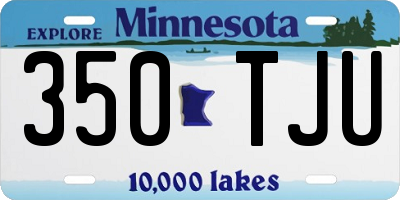 MN license plate 350TJU
