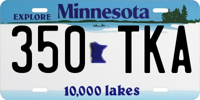 MN license plate 350TKA