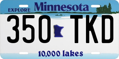 MN license plate 350TKD