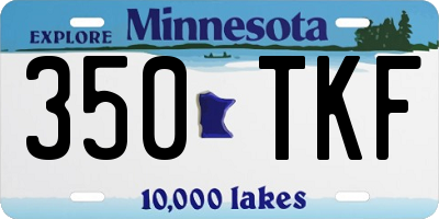 MN license plate 350TKF