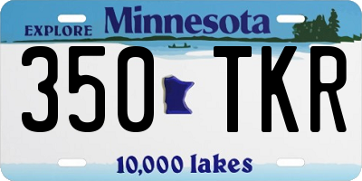 MN license plate 350TKR