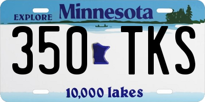 MN license plate 350TKS