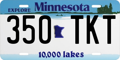 MN license plate 350TKT