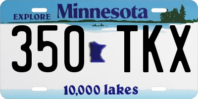 MN license plate 350TKX