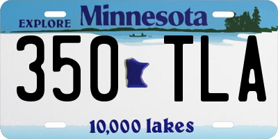 MN license plate 350TLA