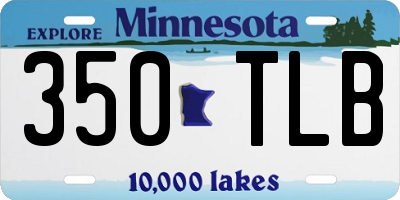 MN license plate 350TLB