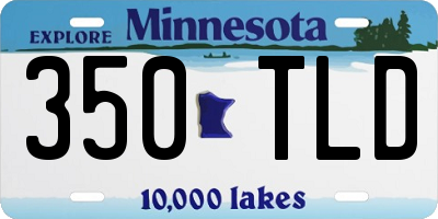 MN license plate 350TLD