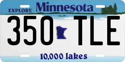 MN license plate 350TLE