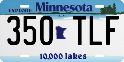 MN license plate 350TLF