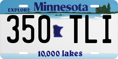 MN license plate 350TLI