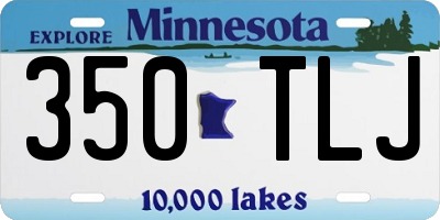 MN license plate 350TLJ