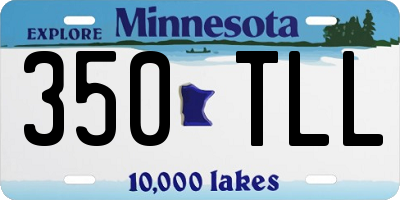 MN license plate 350TLL