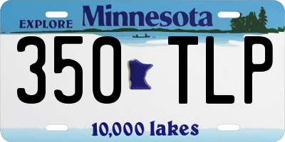 MN license plate 350TLP