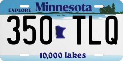 MN license plate 350TLQ