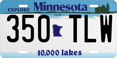 MN license plate 350TLW