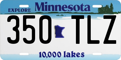 MN license plate 350TLZ