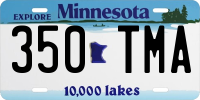MN license plate 350TMA