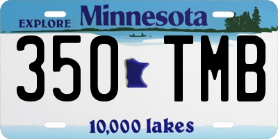 MN license plate 350TMB