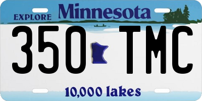 MN license plate 350TMC