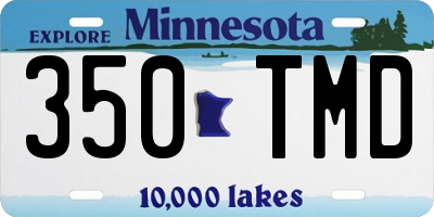 MN license plate 350TMD