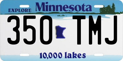 MN license plate 350TMJ