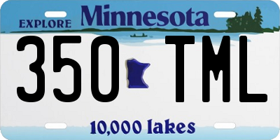 MN license plate 350TML