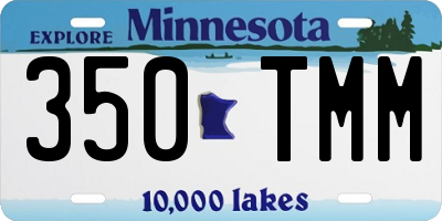 MN license plate 350TMM