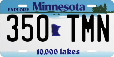 MN license plate 350TMN