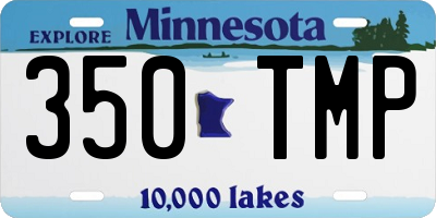 MN license plate 350TMP