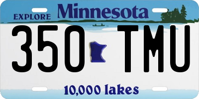 MN license plate 350TMU