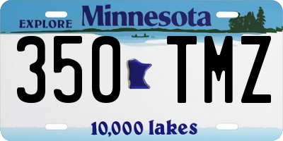MN license plate 350TMZ