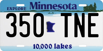 MN license plate 350TNE
