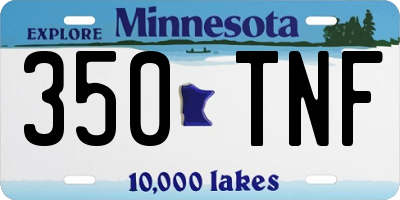 MN license plate 350TNF