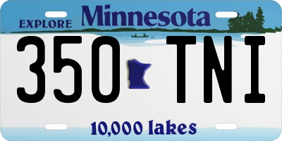 MN license plate 350TNI
